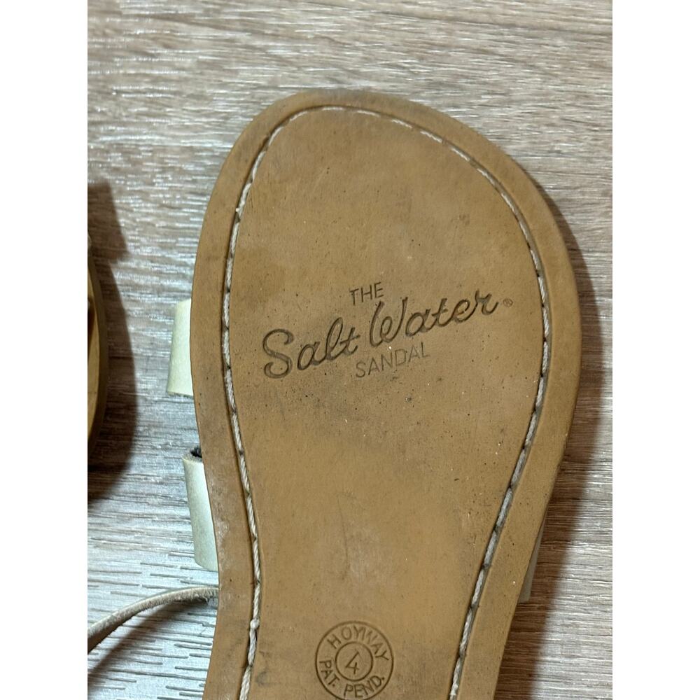 Salt Water Sandals by Hoy Original 820 Gold Leather Sandals Youth 4 Women’s 6 - Picture 7 of 10